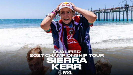 Sierra Kerr of Coolangatta qualifies for the 2027 Championship Tour