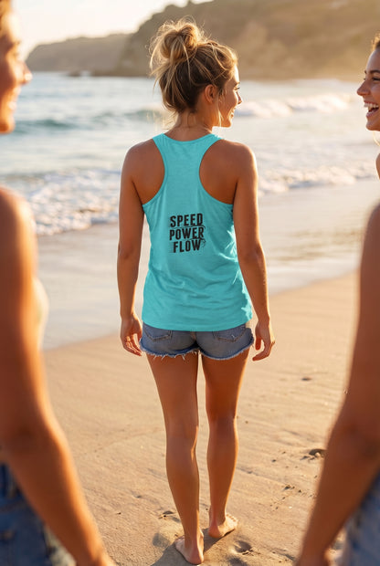 SurfMAD! Sun Racerback Tank - Women's (Speed Power Flow)